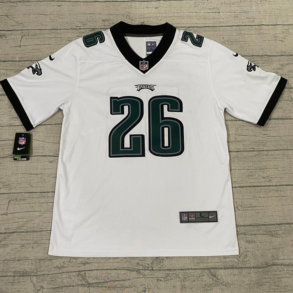 NFL Philadelphia Eagles Saquon Barkley #26 Nike Mens White Jersey Size L